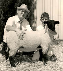 Uncle Tony supporting local 4H club Joe Fernandes in the kitchen, 1972